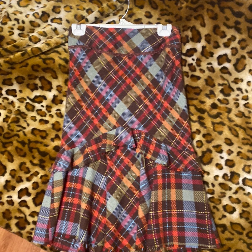 Plaid long skirt from Anthropologie size 0